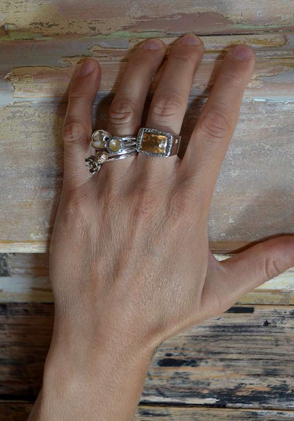 Rose & Lini ROSAMARIA SILVER GOLD & DIAMONDS “NASMA” RING