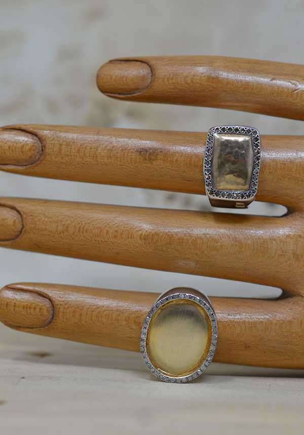 Rose & Lini ROSAMARIA SILVER GOLD & DIAMONDS “NASMA” RING