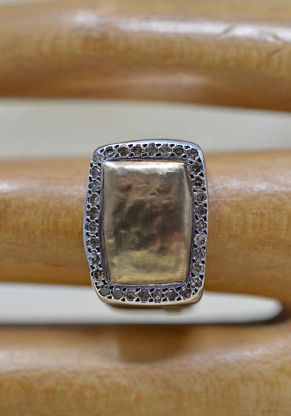 Rose & Lini ROSAMARIA SILVER GOLD & DIAMONDS “NASMA” RING