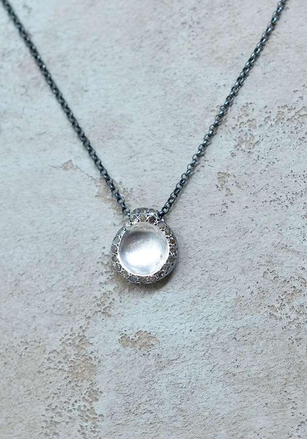 Rose & Lini ROSAMARIA SMALL COGNAC DIAMONDS PENDANT NECKLACE