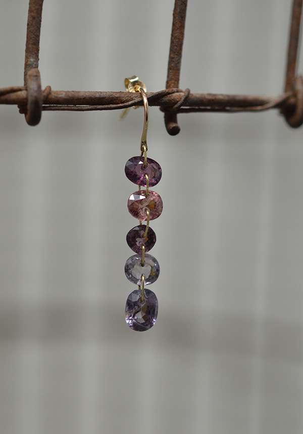 Rose & Lini 5 OCTOBRE “124 LTD” GOLD & SPINELS EARRINGS