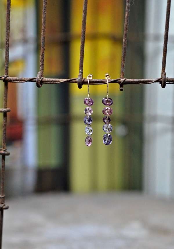 Rose & Lini 5 OCTOBRE “124 LTD” GOLD & SPINELS EARRINGS