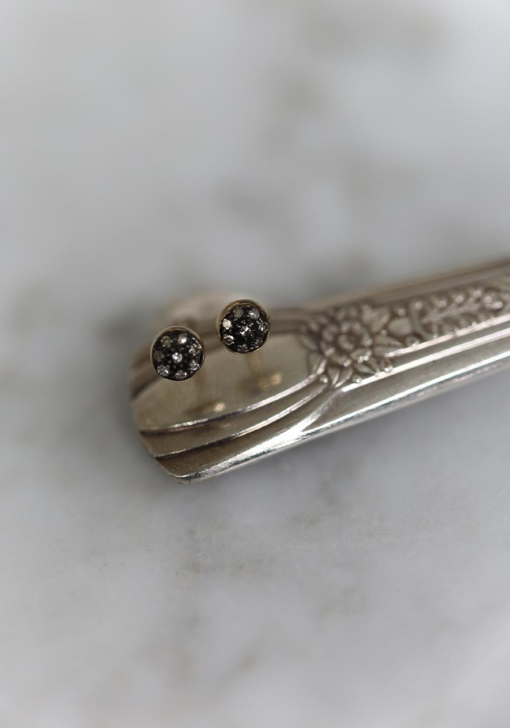 Rose & Lini 5 OCTOBRE “DYE 2” OXIDIZED SILVER EARRINGS