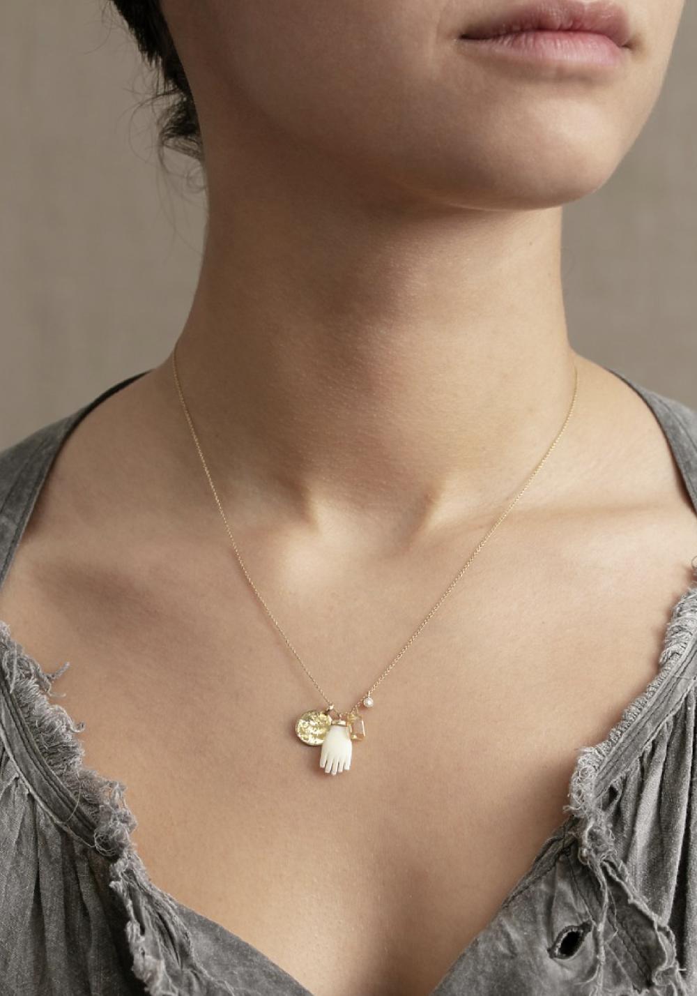 Rose & Lini 5 OCTOBRE “HANDIE” GOLD & CHARMS NECKLACE