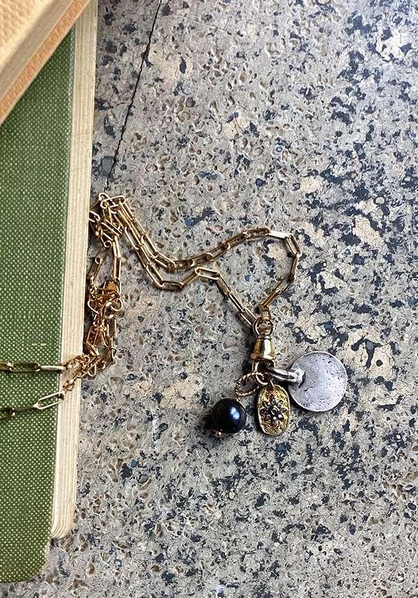 Rose & Lini 5 OCTOBRE “HOLLY D” GOLD & SILVER NECKLACE