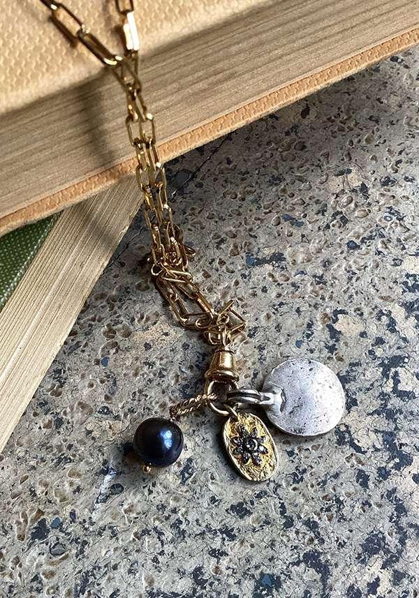 Rose & Lini 5 OCTOBRE “HOLLY D” GOLD & SILVER NECKLACE