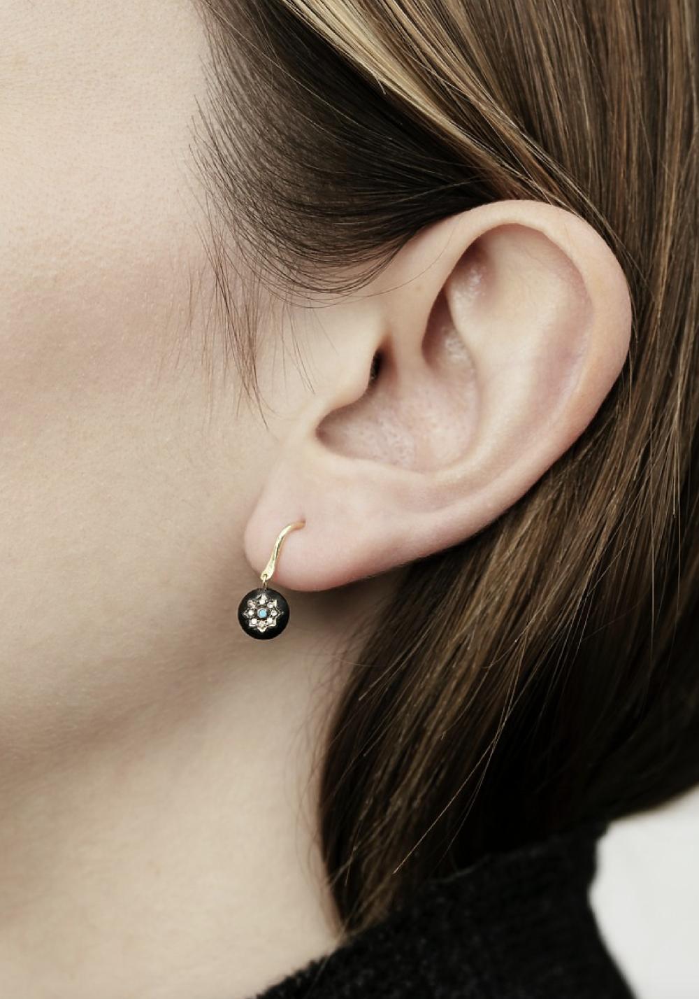 Rose & Lini 5 OCTOBRE “ISA” BLACK EARRINGS