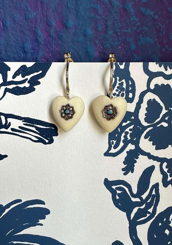 Rose & Lini 5 OCTOBRE “JOSIE” WHITE EARRINGS