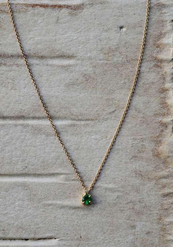Rose & Lini 5 OCTOBRE “LEWIS” EMERALD NECKLACE