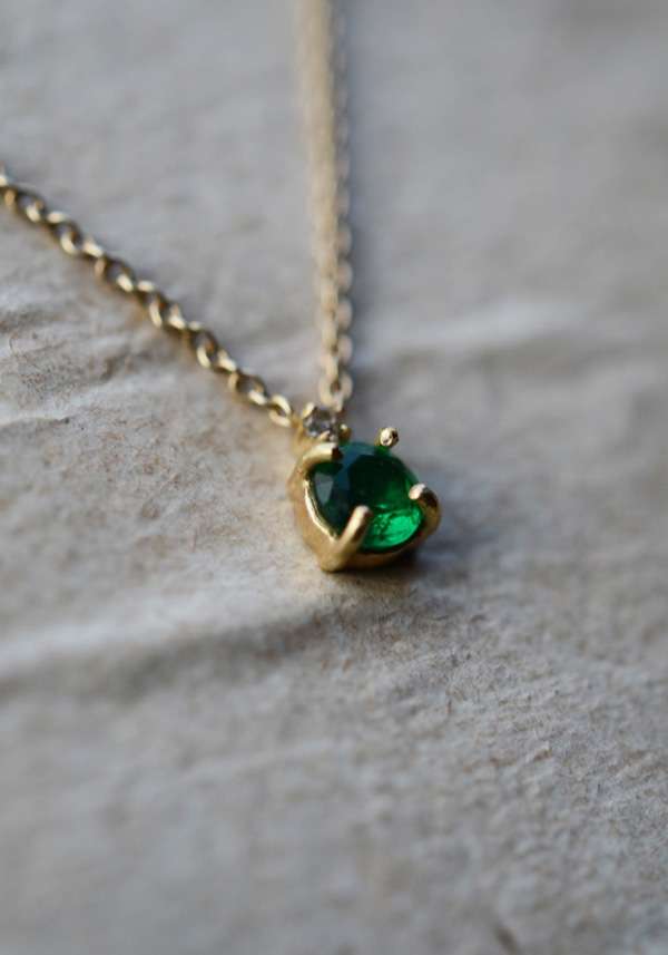Rose & Lini 5 OCTOBRE “LEWIS” EMERALD NECKLACE