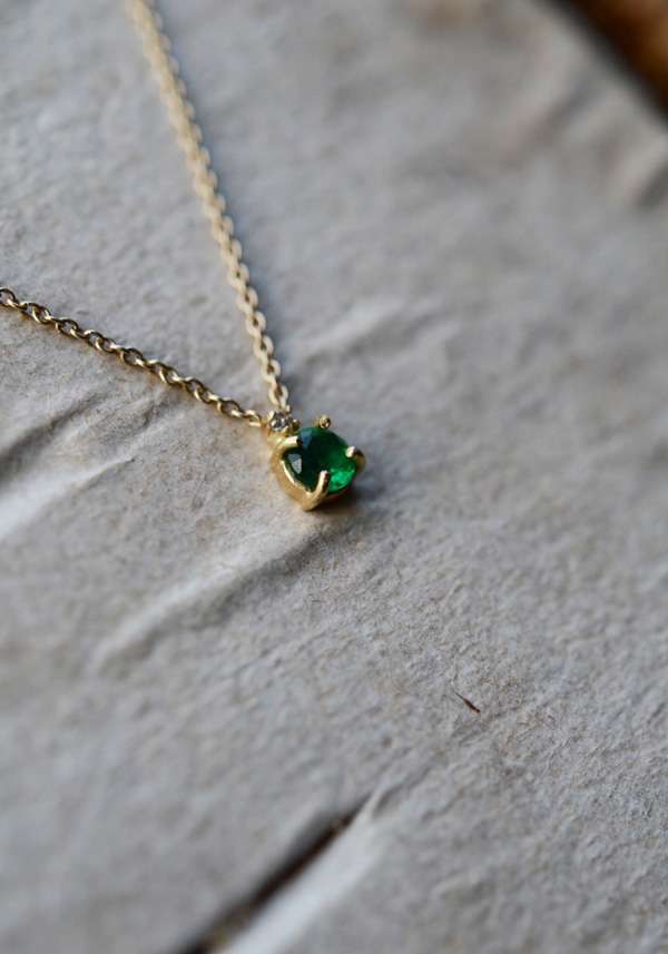Rose & Lini 5 OCTOBRE “LEWIS” EMERALD NECKLACE