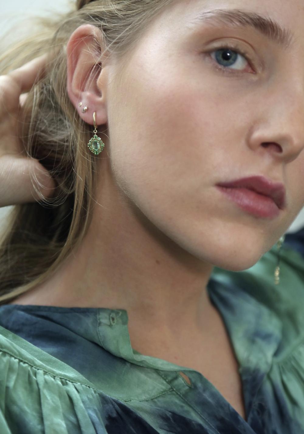 Rose & Lini 5 OCTOBRE “MALO SHORT” GOLD EARRINGS