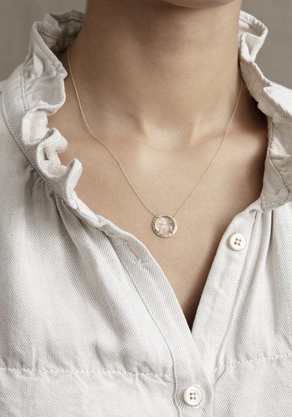 Rose & Lini 5 OCTOBRE “MOON” CRYSTAL NECKLACE