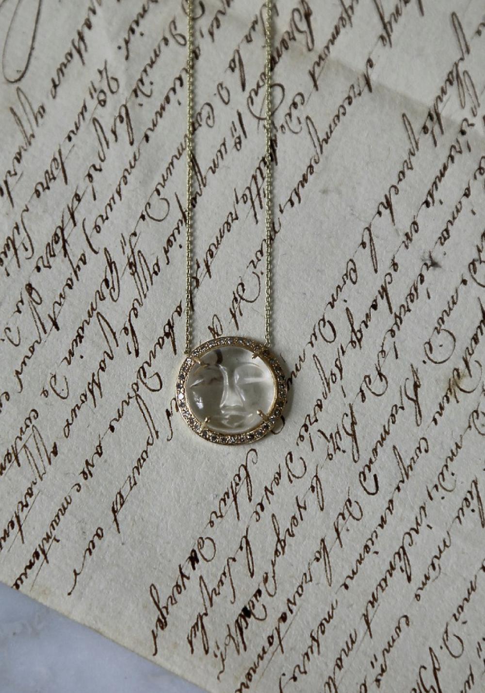 Rose & Lini 5 OCTOBRE “MOON” CRYSTAL NECKLACE