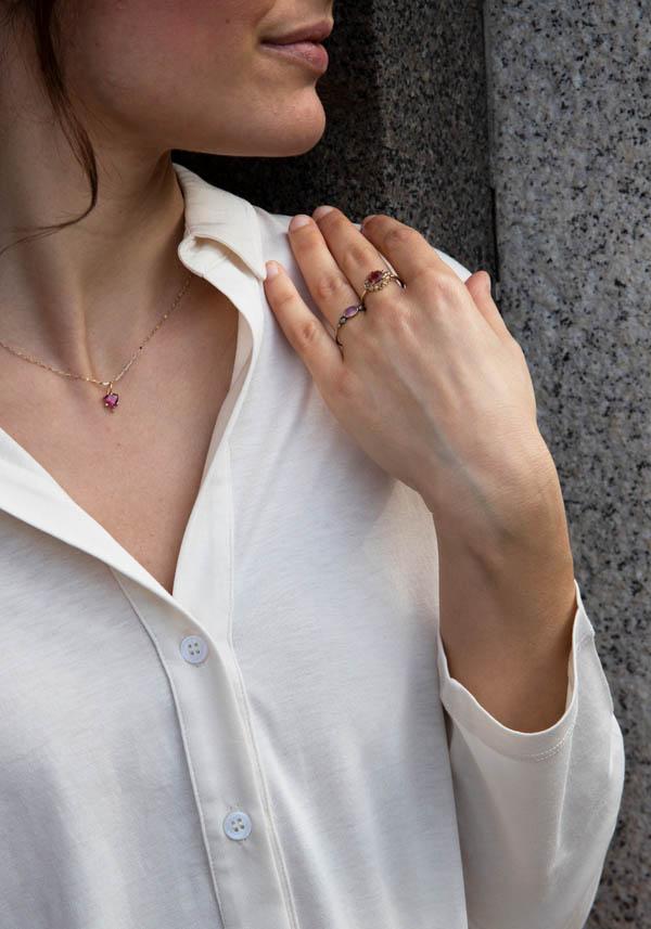 Rose & Lini 5 OCTOBRE “NAO” HEART PENDANT NECKLACE