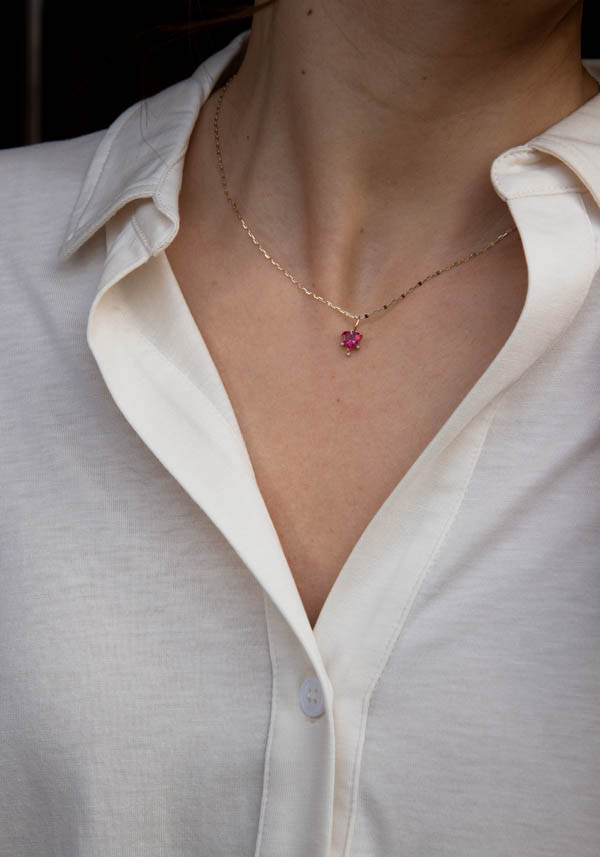 Rose & Lini 5 OCTOBRE “NAO” HEART PENDANT NECKLACE