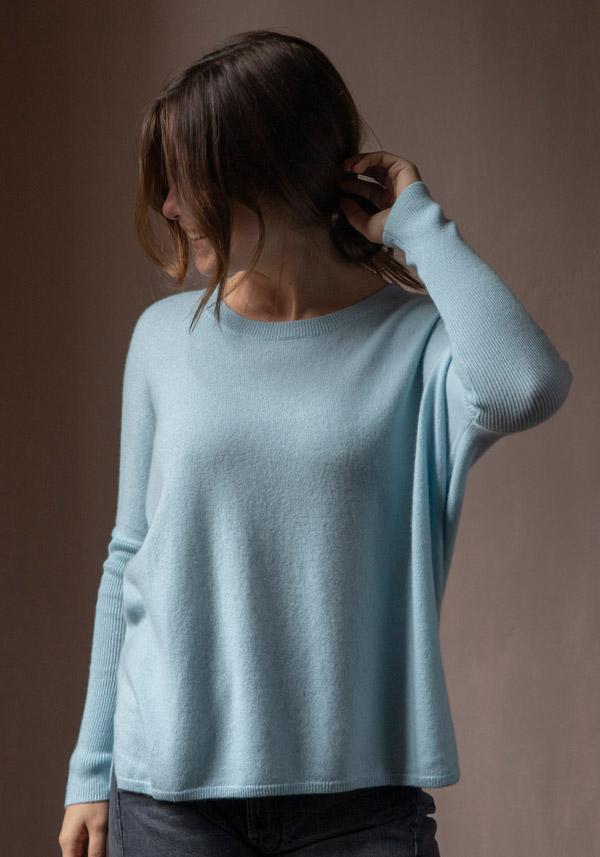 Rose & Lini ABSOLUT CASHMERE “PONCHO ASTRID” WATER