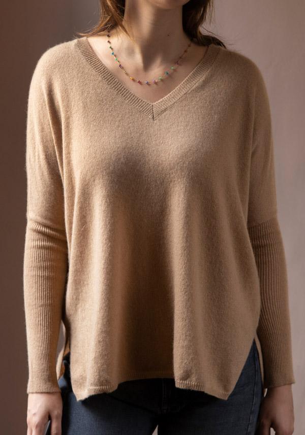 Rose & Lini ABSOLUT CASHMERE “PONCHO CAMILLE” CAMEL