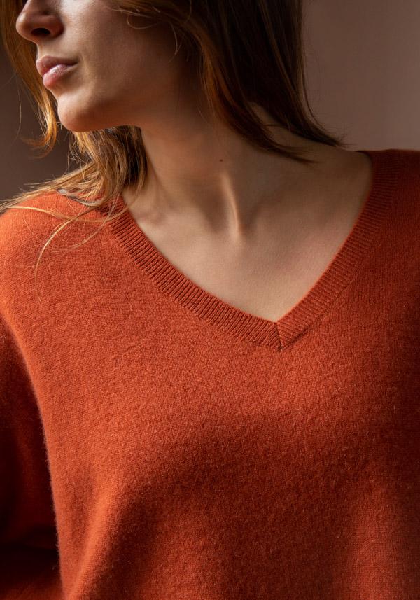 Rose & Lini ABSOLUT CASHMERE “PONCHO CAMILLE” CINNAMON