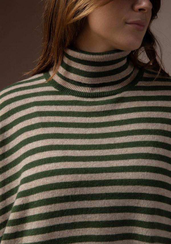 Rose & Lini ABSOLUT CASHMERE “PONCHO JOANNA” STRIPES