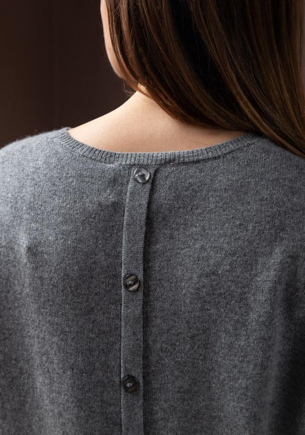 Rose & Lini ABSOLUT CASHMERE “PULL LISA” DARK GREY