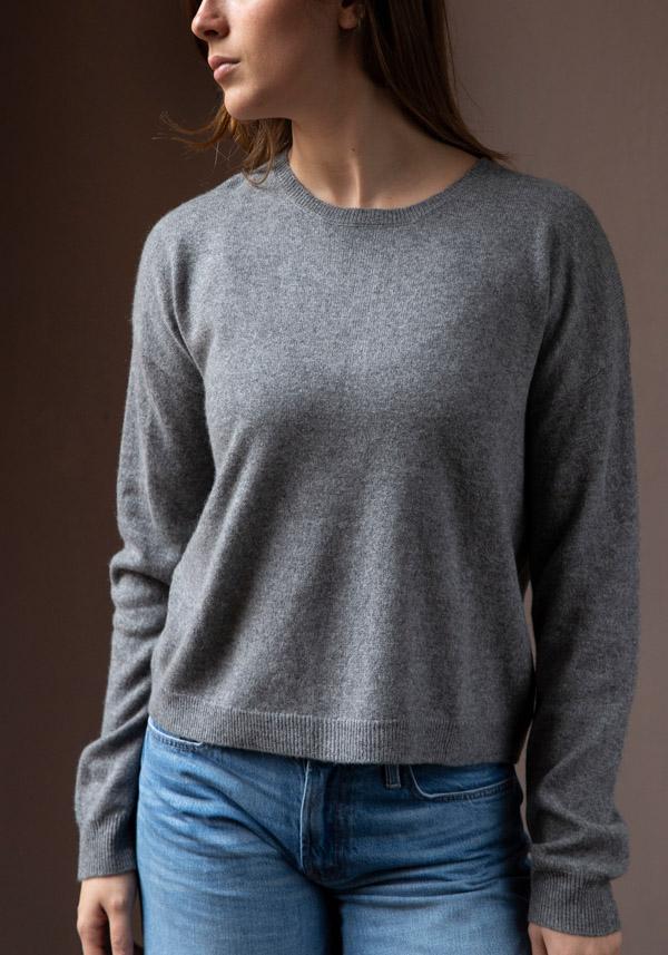Rose & Lini ABSOLUT CASHMERE “PULL LISA” DARK GREY