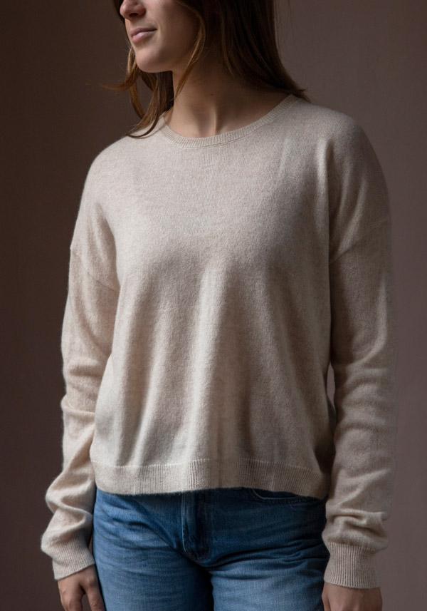 Rose & Lini ABSOLUT CASHMERE “PULL LISA” WHEAT