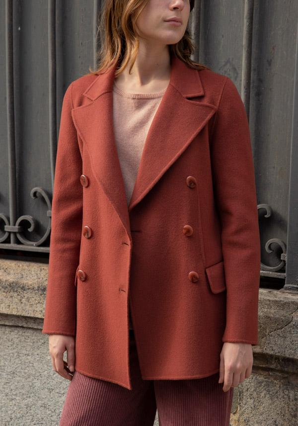 Rose & Lini ALMAROSA WOOL “JACKET 545” TERRACOTTA