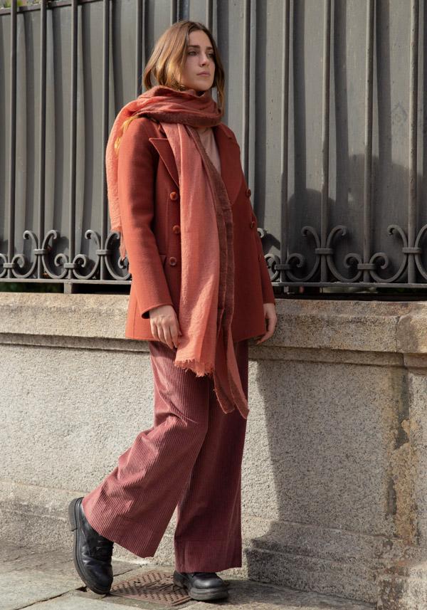 Rose & Lini ALMAROSA WOOL “JACKET 545” TERRACOTTA
