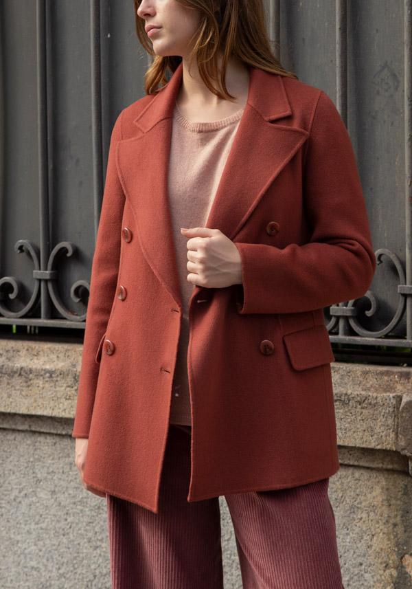 Rose & Lini ALMAROSA WOOL “JACKET 545” TERRACOTTA