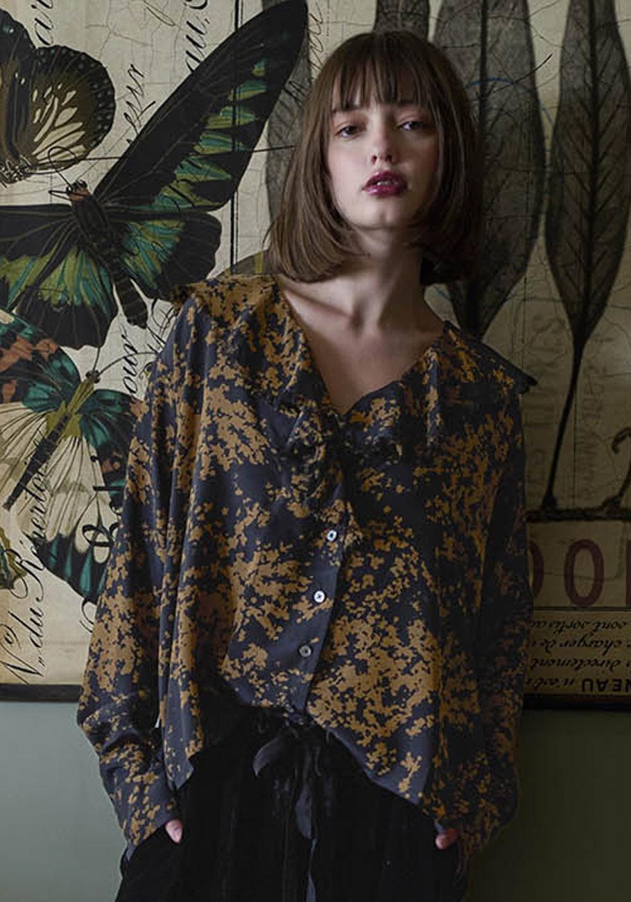 Rose & Lini AN AN LONDREE SILK “PLAY BLOUSE” BLACK