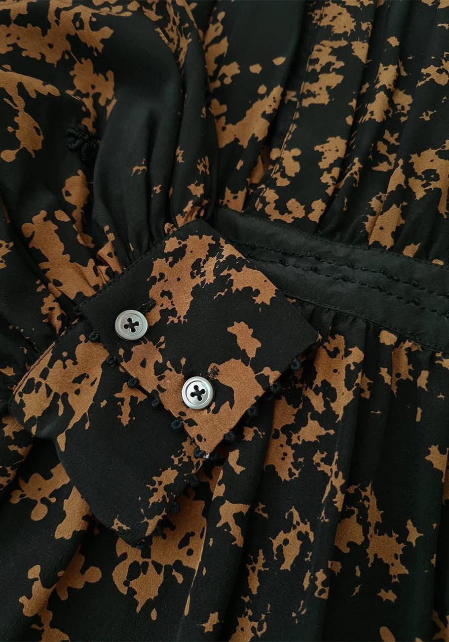 Rose & Lini AN AN LONDREE SILK “WAIST DRESS” BLACK