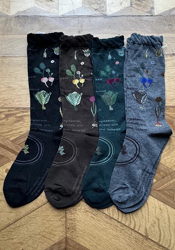 Rose & Lini ANTIPAST COTTON “SALAD” AS-221 SOCKS BLACK