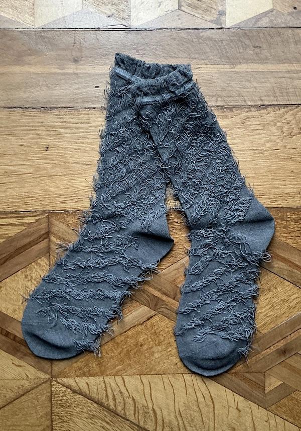 Rose & Lini ANTIPAST WOOL “FRINGE” AS-223 SOCKS GREY