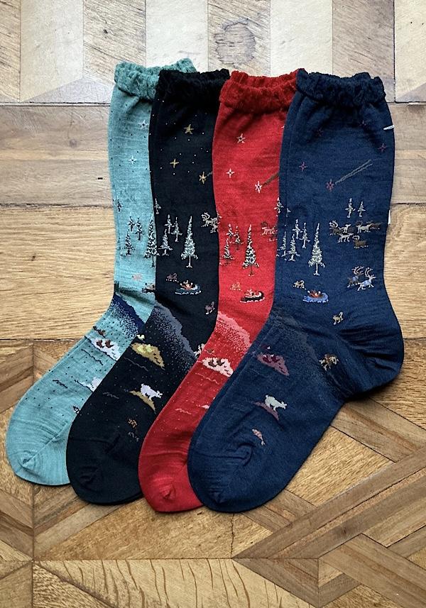 Rose & Lini ANTIPAST WOOL “LAGOM” AM-792 SOCKS BLACK