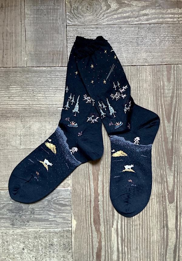 Rose & Lini ANTIPAST WOOL “LAGOM” AM-792 SOCKS BLACK