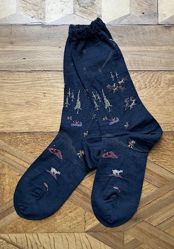 Rose & Lini ANTIPAST WOOL “LAGOM” AM-792 SOCKS BLUE