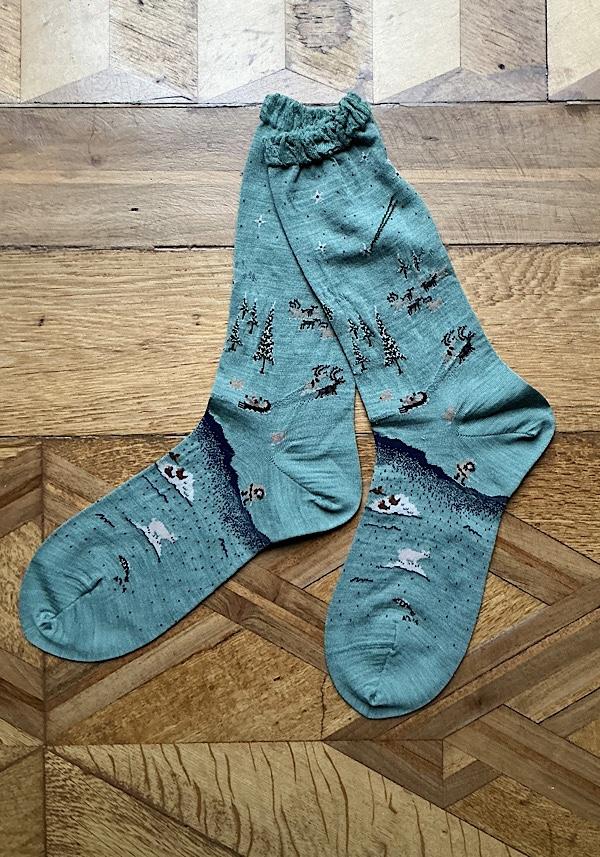 Rose & Lini ANTIPAST WOOL “LAGOM” AM-792 SOCKS SAGE