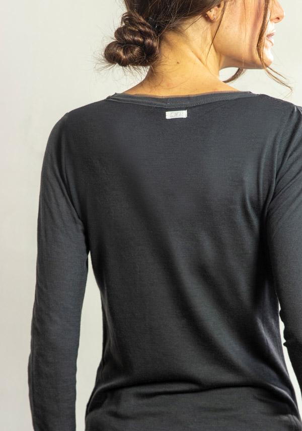 Rose & Lini ANTIPAST WOOL “T-SHIRT KNT30S” CHARCOAL