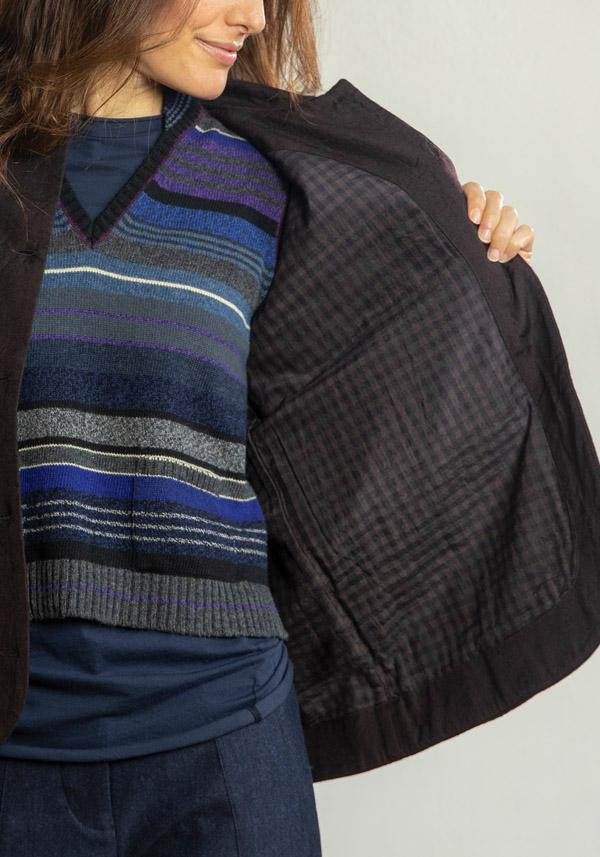 Rose & Lini AODRESS COTTON “JACKET 14” DARK BROWN