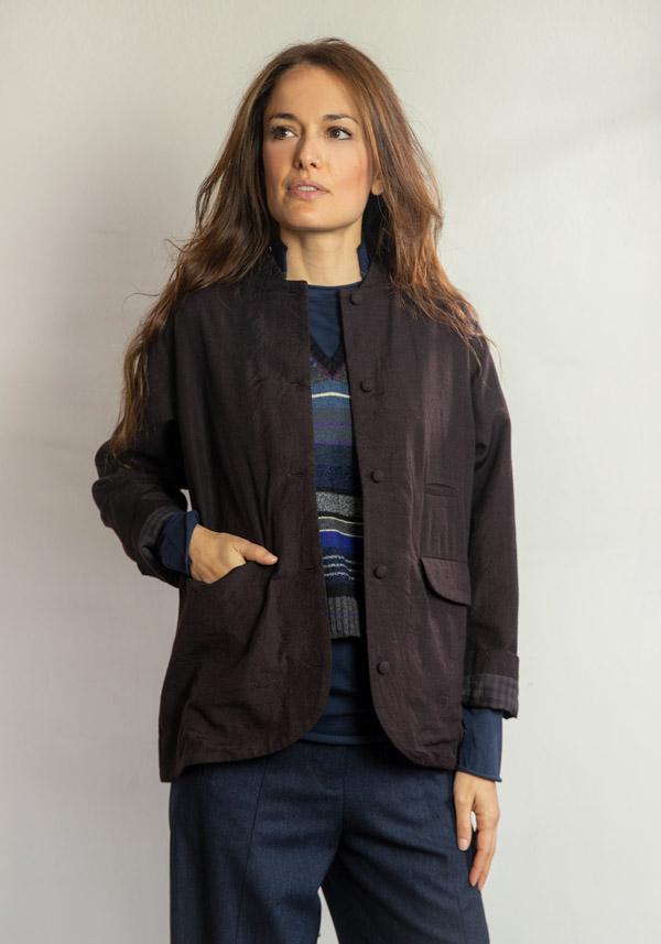 Rose & Lini AODRESS COTTON “JACKET 14” DARK BROWN