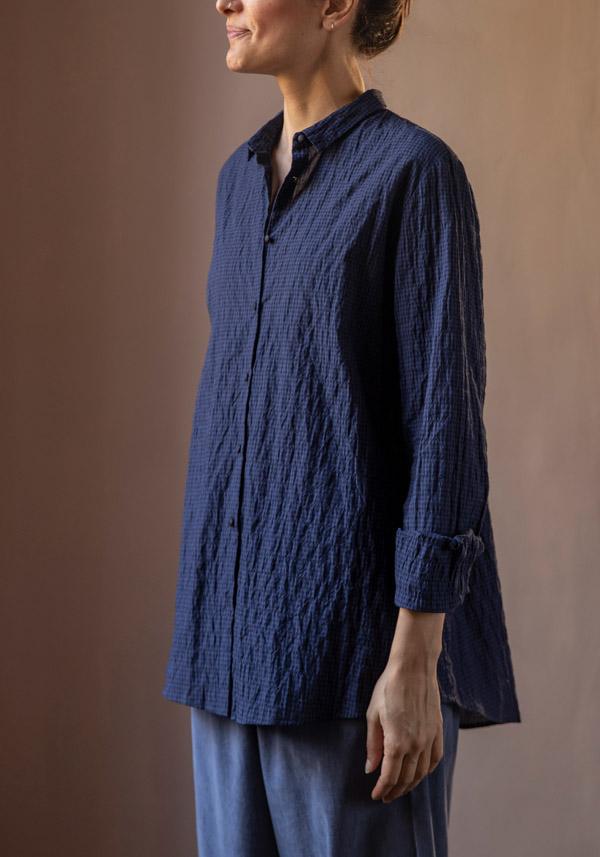 Rose & Lini APUNTOB COTTON “SHIRT 1895” NIGHT BLUE