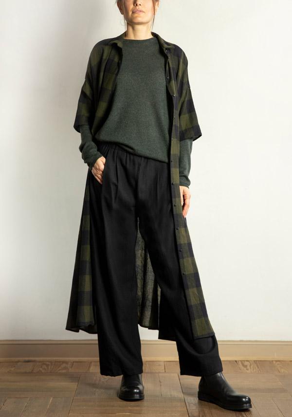 Rose & Lini APUNTOB COTTON & WOOL “PANTS 1382” BLACK