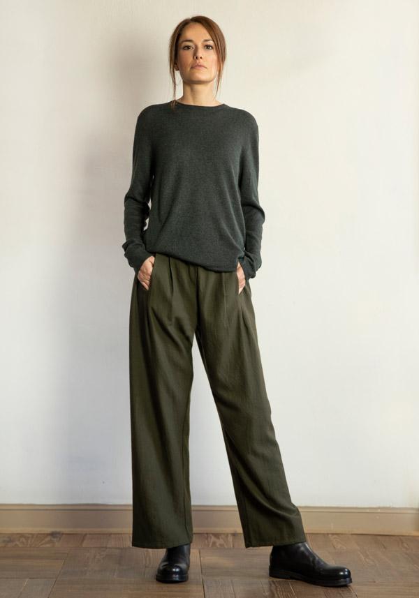 Rose & Lini APUNTOB COTTON & WOOL “PANTS 1382” MILITARY