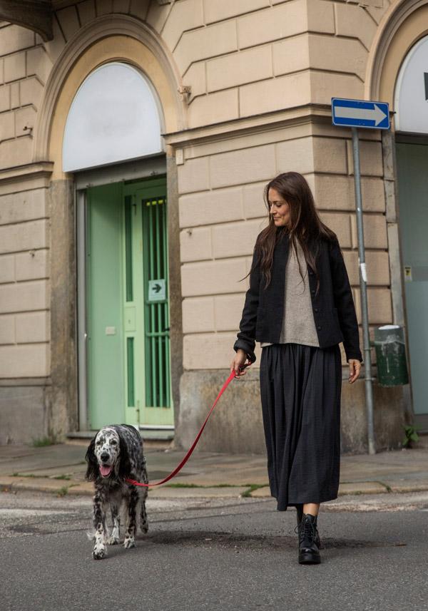 Rose & Lini APUNTOB SILK “SKIRT 1883” BLACK