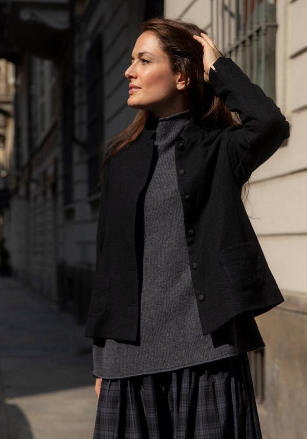 Rose & Lini APUNTOB VIRGIN WOOL “JACKET 1878” BLACK