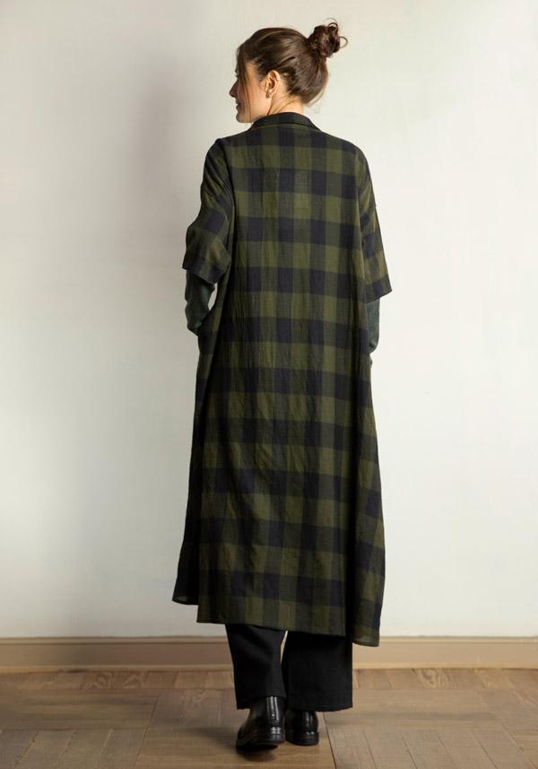 Rose & Lini APUNTOB WOOL CHECKED “DRESS 1813” MILITARY
