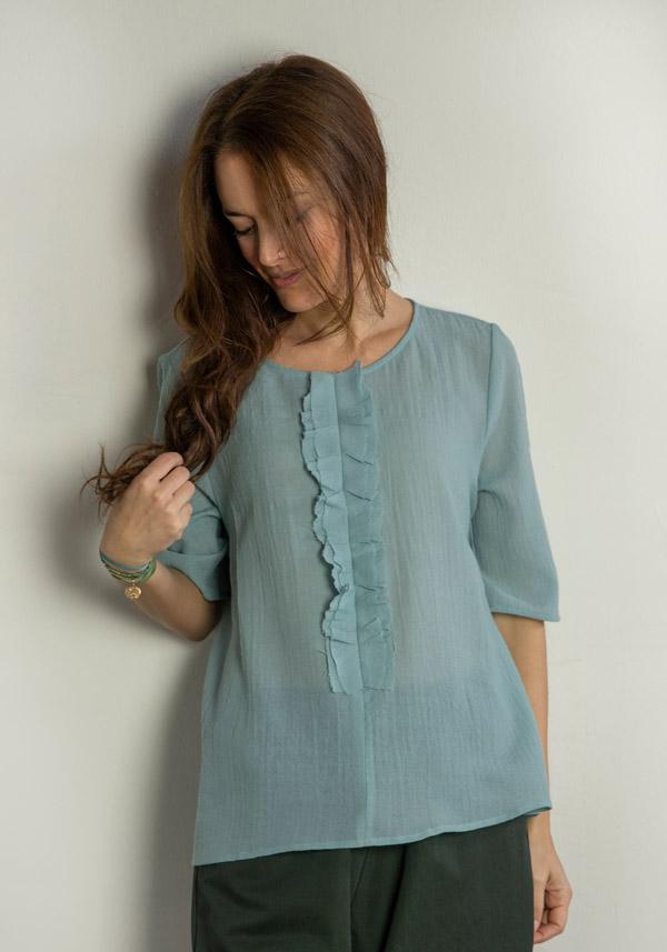 Rose & Lini APUNTOB WOOL “SHIRT 1845” SEA BLUE