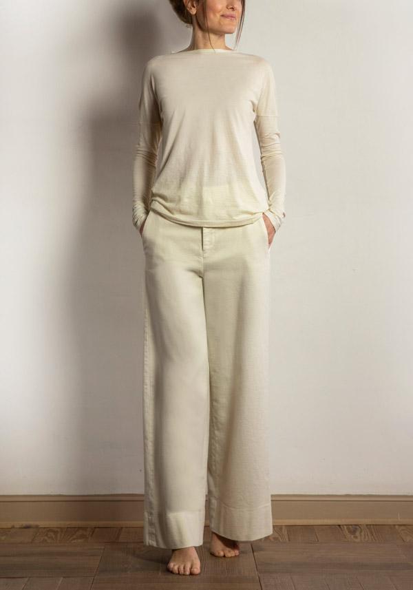 Rose & Lini BARBARA TANI COTTON “PANT 433 F02” FLOUR