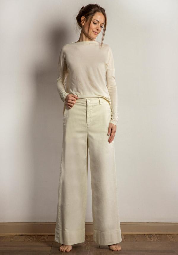 Rose & Lini BARBARA TANI COTTON “PANT 433 F02” FLOUR